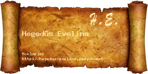 Hegedűs Evelina névjegykártya